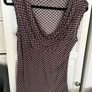 MICHAEL Michael Kors Black and Pink Patterned Tank Top